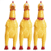 KIT 3 UN Brinq p/ Pets Frango Borracha Mordedor Sonoro 16 cm