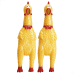 KIT 2 UN Brinq p/ Pets Frango Borracha Mordedor Sonoro 40cm