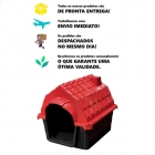 Casa Casinha Cachorro C&atilde;es N5 Pl&aacute;stica + Colchonete Brinde